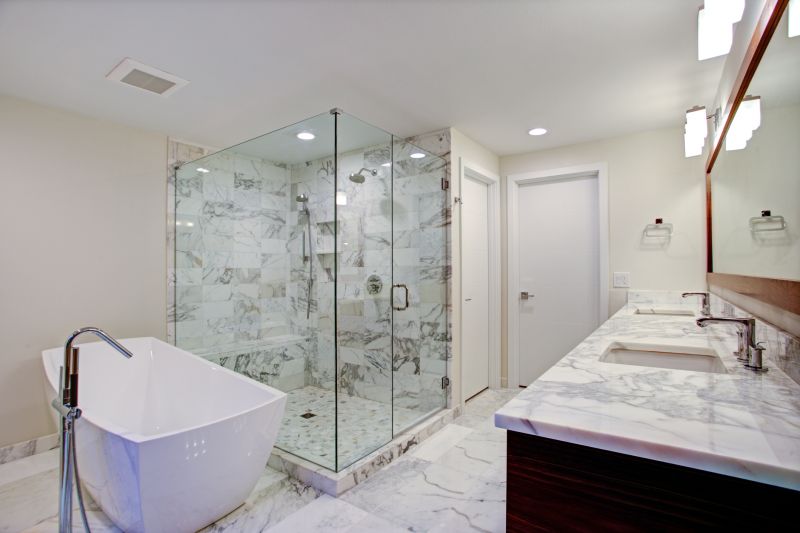 Walk-In Shower with Glass Panels